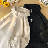 2024 Spring Half Zip Large Size Hooded Sweatshirts Korean Mens Pullove