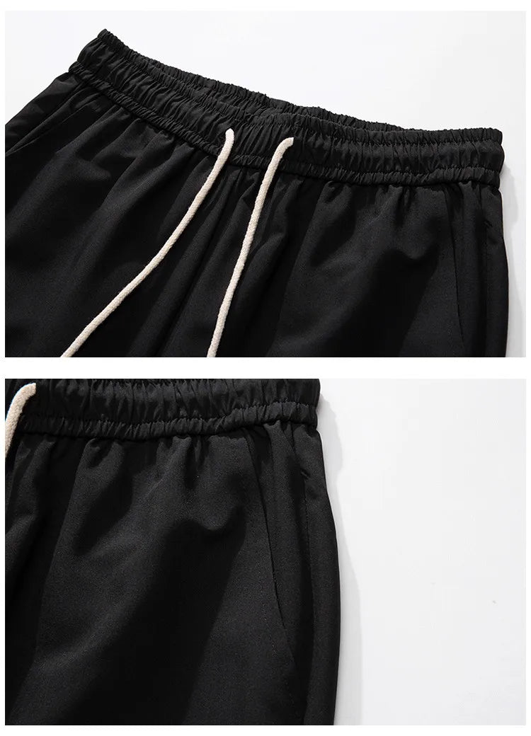 hip hop mens loose fit paratrooper pants drawstring elasticated work pants lightweight quick drying sport climbing trousers unique default style 3306