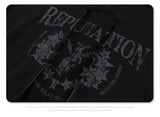 Black futuristic techwear hoodie with stealth details