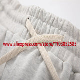 2024 American Heavyweight Vintage Men's Shorts With Letter Print Drawstring Loose Casual High Street High Quality