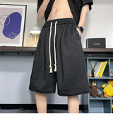 korean style niche casual shorts men summer workwear five point pants design trendy brand loose couple style retro sports pants unique shorts style 2165