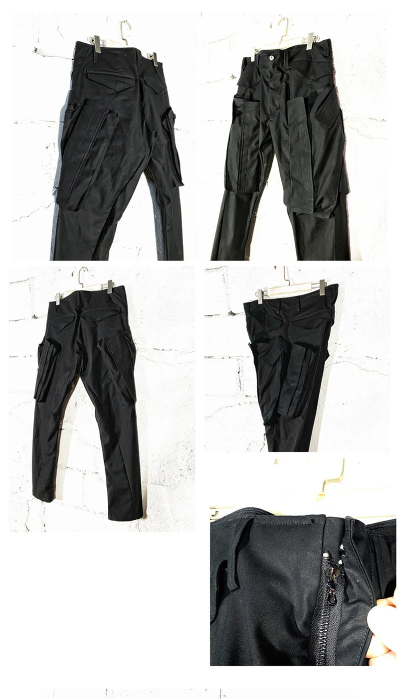 2022 multi pockets cargo pants hip hop tactical function pants casual joggers trousers streetwear unique joggers style 4533