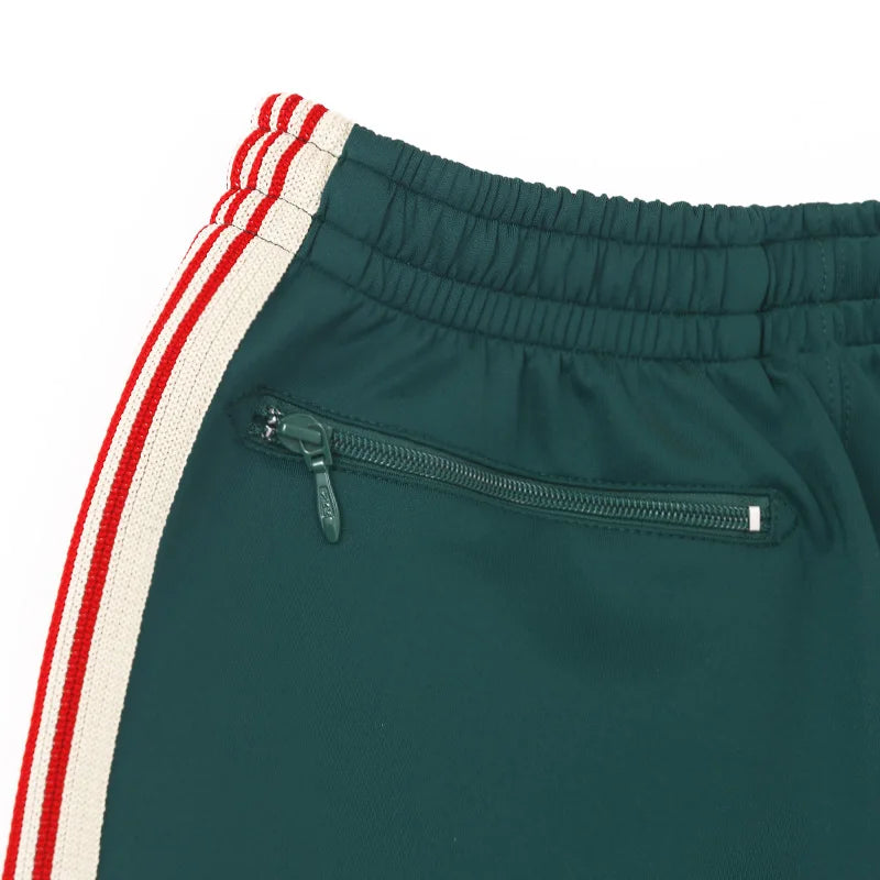 rose red embroidery pants casual men woman loose retro side edge weaving sweatpants trousers straight leg pants unique joggers style 4944