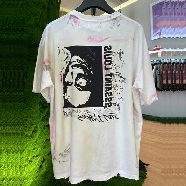 Y2K Graphic Tee – 2024Ss Saint Louis T Shirts Men Woman Good Quality Cotton Lo – Urban Streetwear for Men & Women