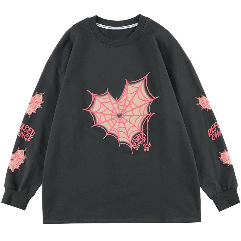 "White Web" Unisex Men Women Streetwear Graphic Sweatshirt Daulet Apparel