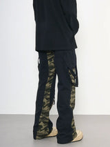 men patchwork camouflage cargo pants streetwear side pockets harajuku joggers unisex hip hop baggy loose straight flare trousers casual joggers