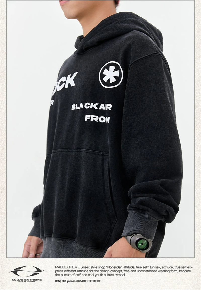 2023 Hip Hop Hoodie Streetwear Unisex Sweatshirt Letter Graphic Haraju