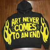 American Fashion Goth Trend Letter Pattern Oversized Hoodie Mens Retro