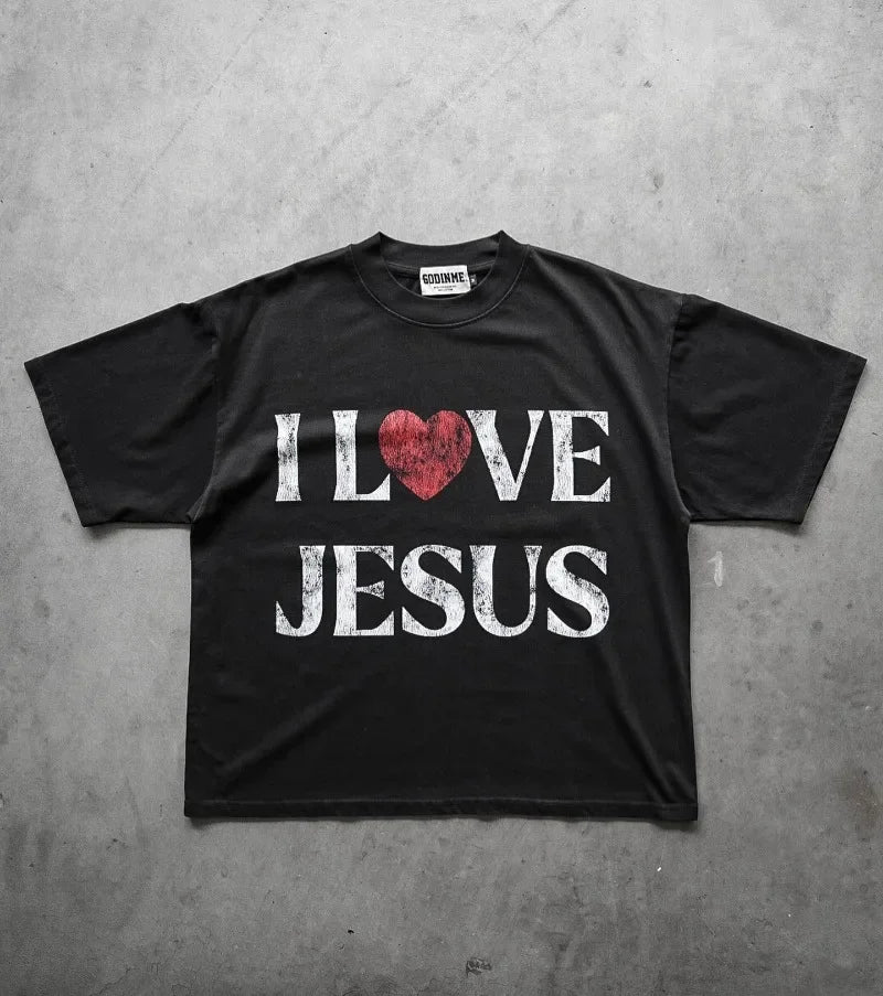 Anime Vintage print – Street Fashion Trend Brand Big Letter Printed Oversized T Sh