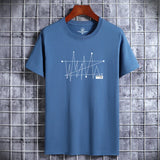 New Hotselling Summer Cotton Trend Print Round Neck Casual Tops T-Shirt