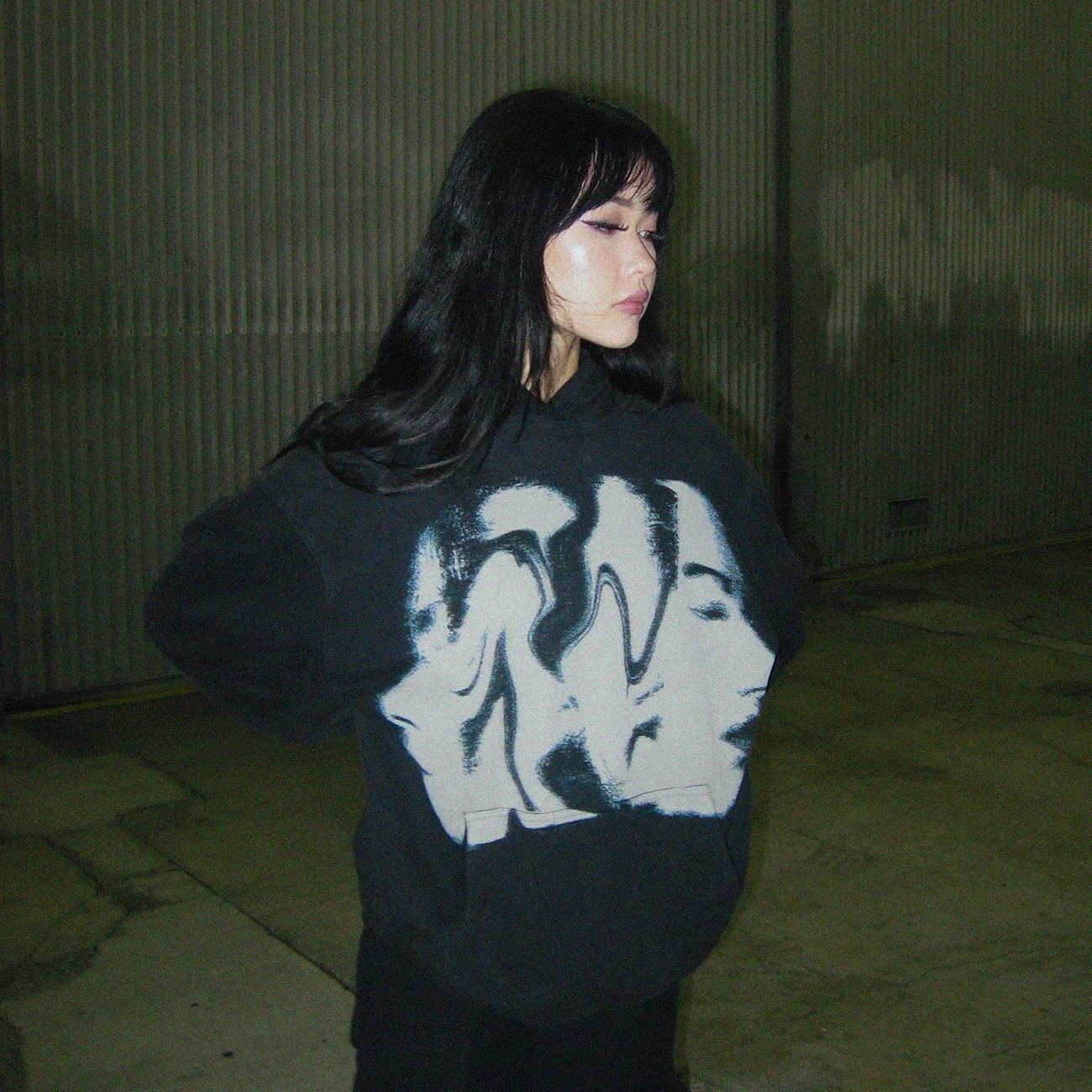 Y2K Womens Clothing Sweatshirt Pullover Print Dark High Street Oversize