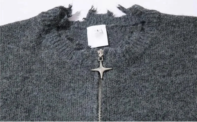 layered flame street knit, photo-ready knit, trendy urban fashion top for men, layered streetwear look