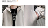 Black Cat Print Baseball Jacket Boys Long Sleeve Loose Ins Harajuku Hi
