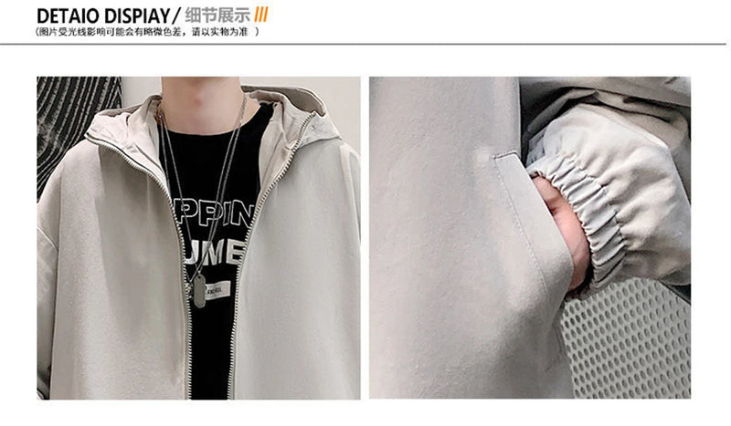 Black Cat Print Baseball Jacket Boys Long Sleeve Loose Ins Harajuku Hi