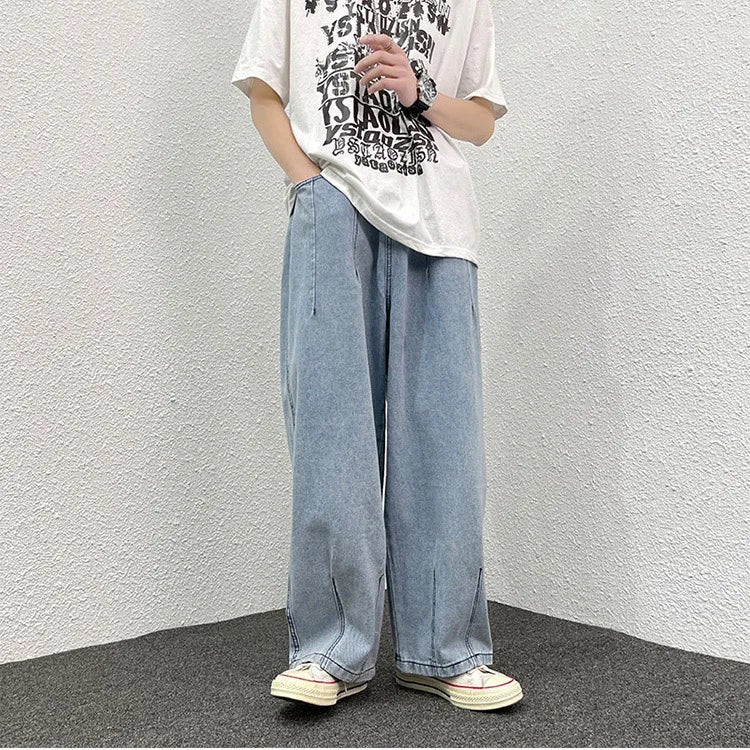 men wide leg jeans loose straight baggy denim pant mens womens streetwear skateboard pants oversized hip hop casual trousers unique jeans style 1116