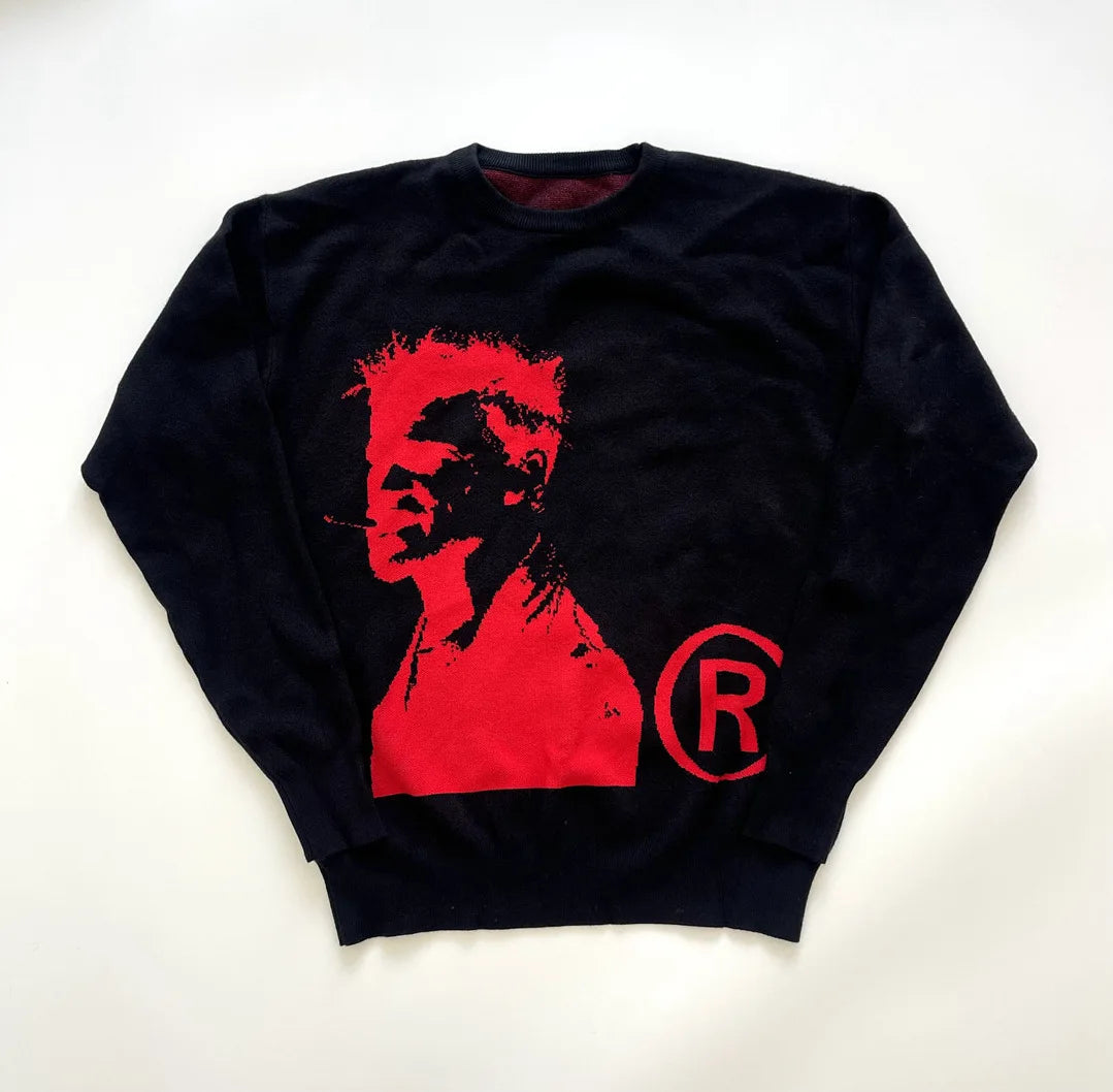 new 2022 men luxury winter gentleman classic joy brad pitt knit casual sweaters pullover asian plug size high drake r31 trendy hip hop style outerwear, urban wear with bold artwork, aesthetic street look hoodie