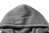High Street Letter Foam Skull Vintage Fleece Hooded Hoodies Men And Wo