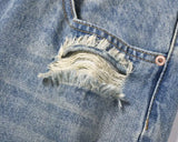 mens high street denim jean pants new casual blue slim ripped holes straight zipper jeans trousers hip hop streetwear joggers unique joggers style 769
