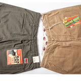 autumn winter heavyweight pure cotton thick american retro workwear khaki pants business casual mens basic solid color pants menswear bottoms