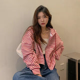 Autumn And Winter New Korean Style Ins Casual Sports Style Striped Hoo
