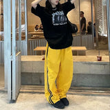 kpop vintage cargo casual harajuku pant women streetwear striped oversize baggy jogging sweatpants wide trousers school outfit unique joggers style 2253