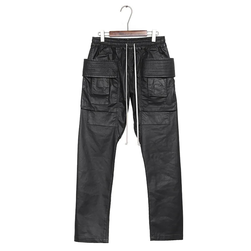 new men 2023 rick waxed tactical paratrooper cargo comfortable cotton parkour sweat casual pants sweatpants tag 720 relaxed fit joggers