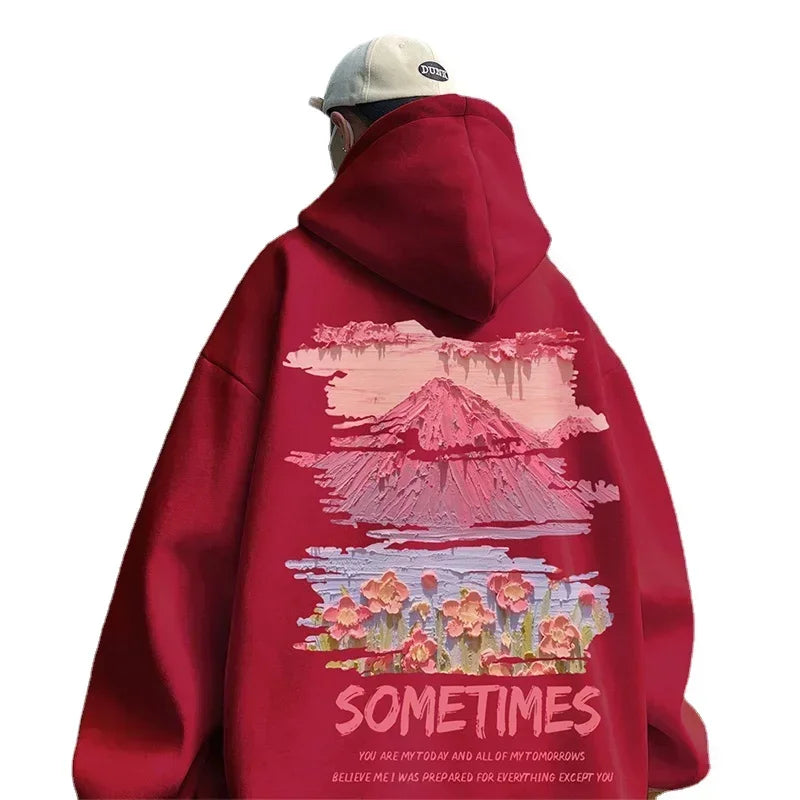 Mens Oversized Hoodie White With Hat 5Xl Plain Hoodies Oversize For Me