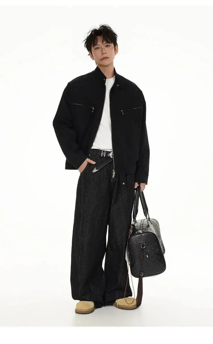 checkered varsity bomber, high-street look, men's streetwear fashion, trendy oversized fit, urban techwear design, modern hip