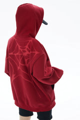 cyberpunk vintage anime featuring fashion spider web printed hoodies unisex hip hop y2k sweatshirt streetwear mens casual hooded autumn warm loose tops hoodies
