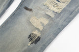 mens fashion ripped jeans blue straight baggy jeans trousers luxury loose casual distressed denim pants male 1 unique jeans style 4612