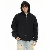 zip-up streetwear jacket, fall/winter fashion, men's streetwear fashion, trendy oversized fit, urban techwear design, modern 