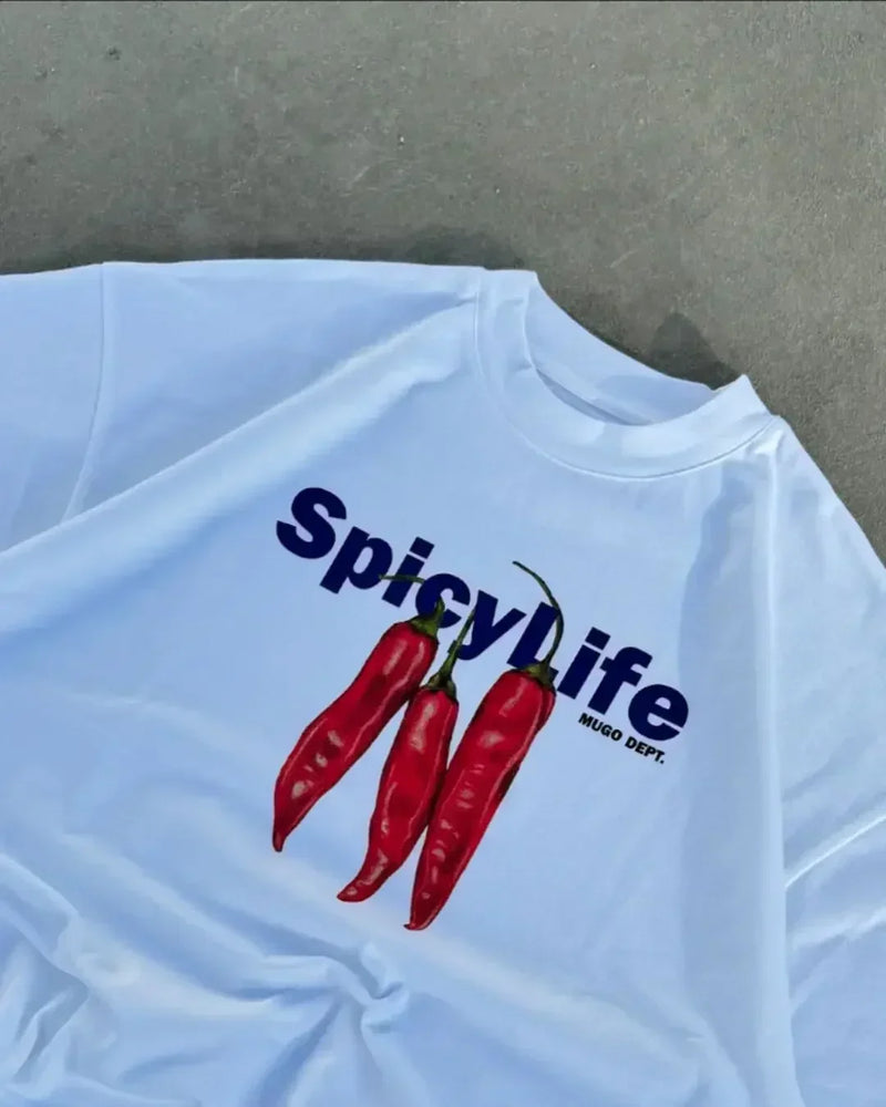 Vaporwave Static Tee – Emoji Field Graphic with Glitch Font