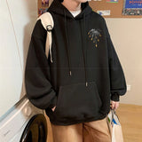 New Anime Meteorite Fall Graphic Printed Hooded Sweatshirts Hombre Hip