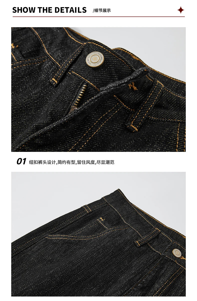plus size 28 42 micro elastic jeans men classic fashion casual loose straight black denim jeans pant cityboy jeans long trousers unique jeans style 2138