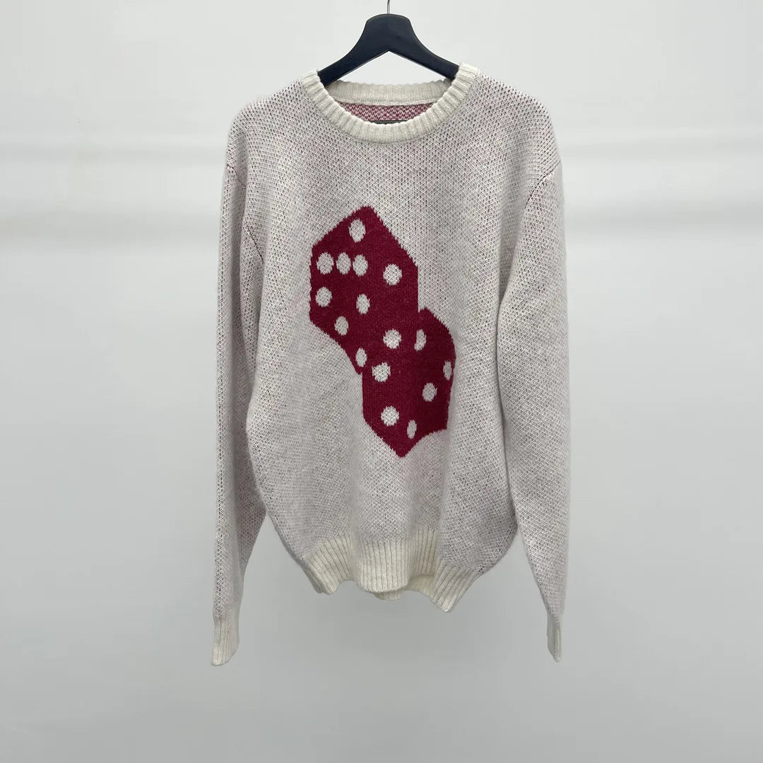 new 2022 men luxury winter gentleman classic mohair dice knit casual sweaters pullover asian size high drake r014 - urban fashion pullover, 2025 streetwear drop, anime inspired graphic hoodie