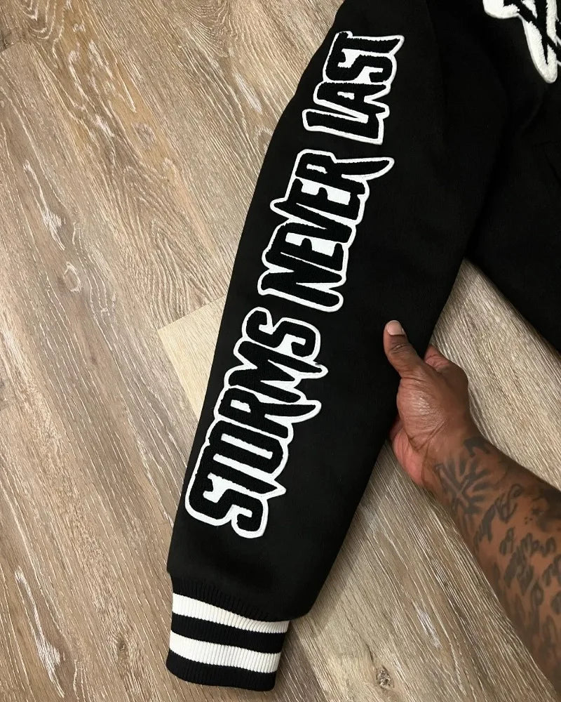 American New Trend Personality Graphics Mao Jinxiu Oversized Jacket Men's Y2K Harajuku Hip-hop Gothic Casual Joker Street Wear