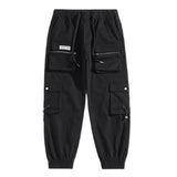 hip hop loose fit elastic waist cargo pants fashion military pockets ankle trousers pants mens drewstring sweatpants joggers unique joggers style 4619