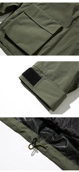 Men's Cargo Down Jackets Windbreaker 2023 Winter Outdoor 90% White Duck Down Jacket Warm Coat For Men Thick Outwear Streetwear
