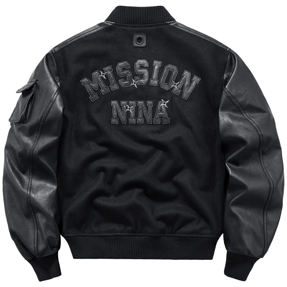 Autumn/Winter Baseball Suit Men's Wool Heavy Work Coat Ninja Embroidered American Retro Flying jackets for men leather jacket