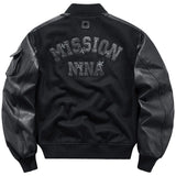 Autumn/Winter Baseball Suit Men's Wool Heavy Work Coat Ninja Embroidered American Retro Flying jackets for men leather jacket