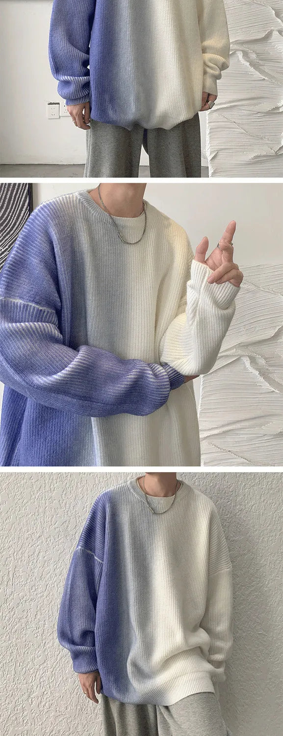oversized flame knit top, unisex streetwear inspired by 2025 fashion trends, mens fashion layer for modern streetwear collect