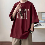 Y2k Crying character – 2024 New American Letter Print Short Sleeve Tee Shirt Mens