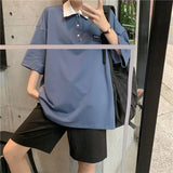 Vaporwave Chrome logo – Pure Cotton Hong Kong Style Pure Cotton Polo Shirt Short Sle