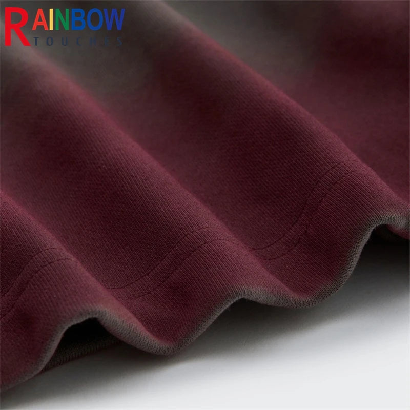 Rainbowtouches 2022 Men Shorts Fashionable High Street Casual Shorts Simple Retro Loose Outdoor Sports Shorts Men Gradual Shorts