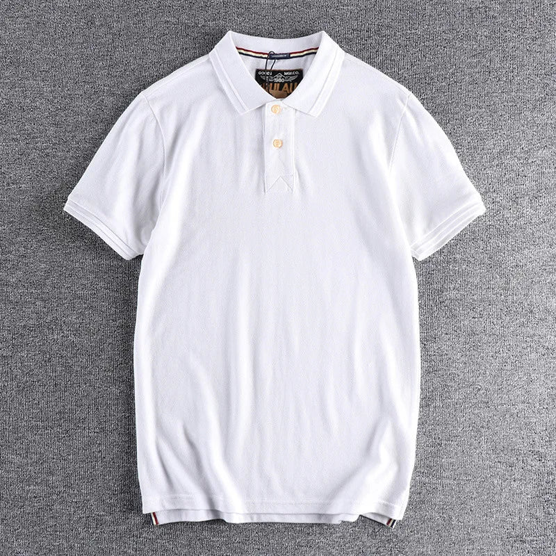 Gothic Vintage print – Summer Mens Polo Shirt Cotton Lapel T Shirt Retro Loose Soli