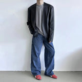 Mens Pu Leather Suit Jacket British Cardigan Casual Jacket Autumn Streetwear Campus Versatile Long-Sleeve Top Men'S Clothing