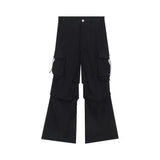 summer sleeveless set men women multi pocket hooded vest jogging cargo pant spring loose casual zipper two piece suit street unique cargo style 455