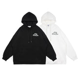 Hands Figure Print Letter Embroidery White Black Mens Autumn Hoodies P