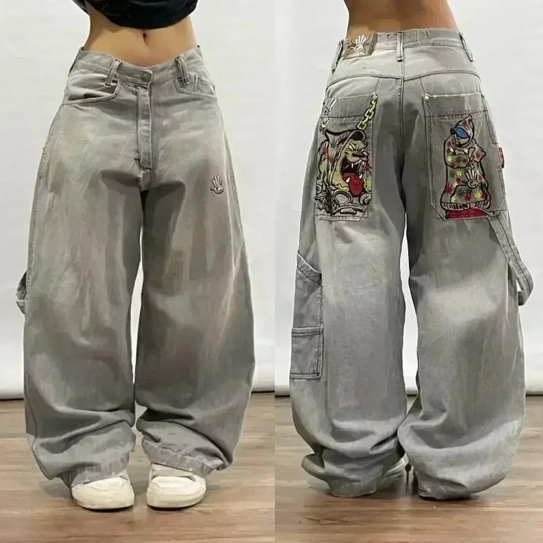 american y2k new fashion trend flare jeans women street casual loose low waist slim wide leg pants harajuku joker punk jeans unique jeans style 2833