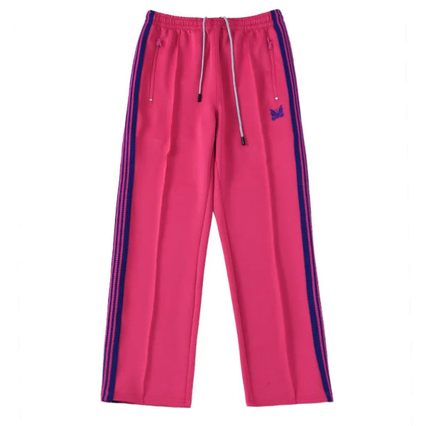 rose red embroidery pants casual men woman loose retro side edge weaving sweatpants trousers straight leg pants sporty tapered joggers
